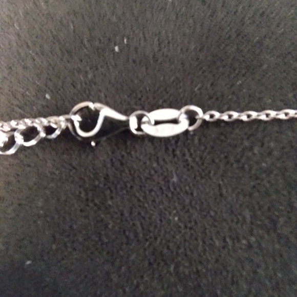 SALE! Nwot sterling silver ATI 925 set necklace/ earrings faux pearl, CZ Stone - Picture 7 of 16